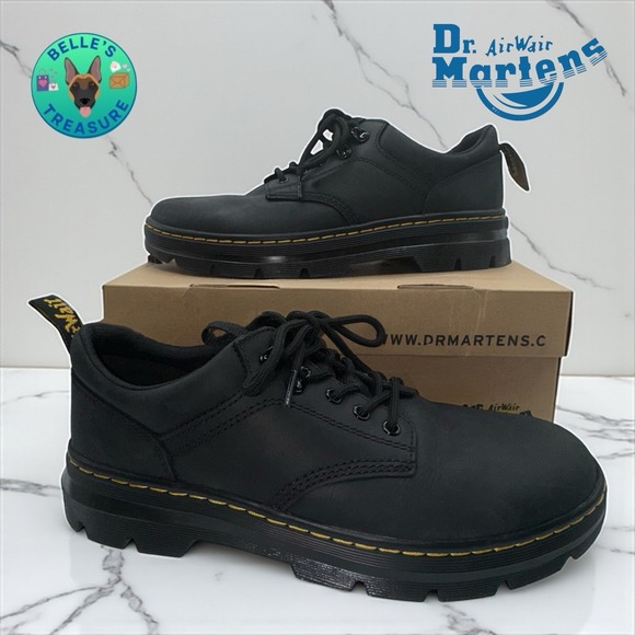 Dr.‎ Martens Reeder Shoes Unisex M11/W12 Black Leather Lace Up Oxford 27104001 main image 5